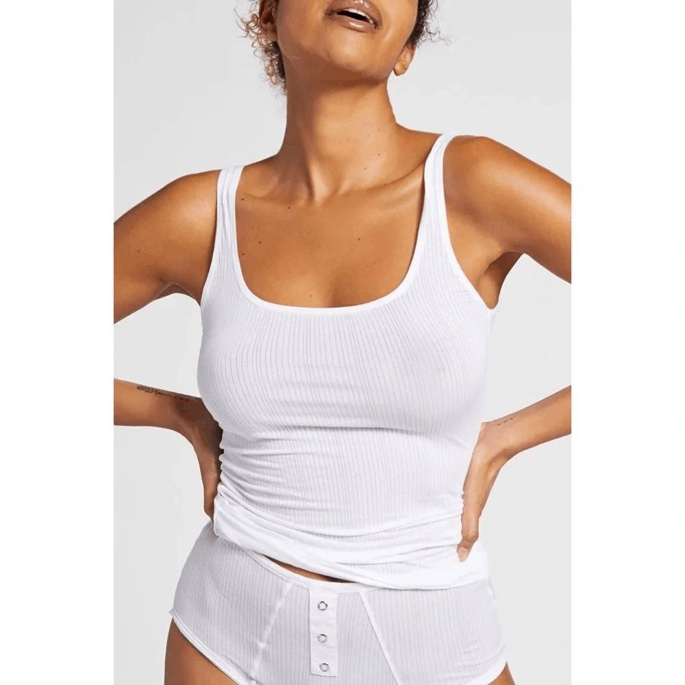 Negative Underwear White Shipped Sleeveless Tank A-Top Women's Size Medium